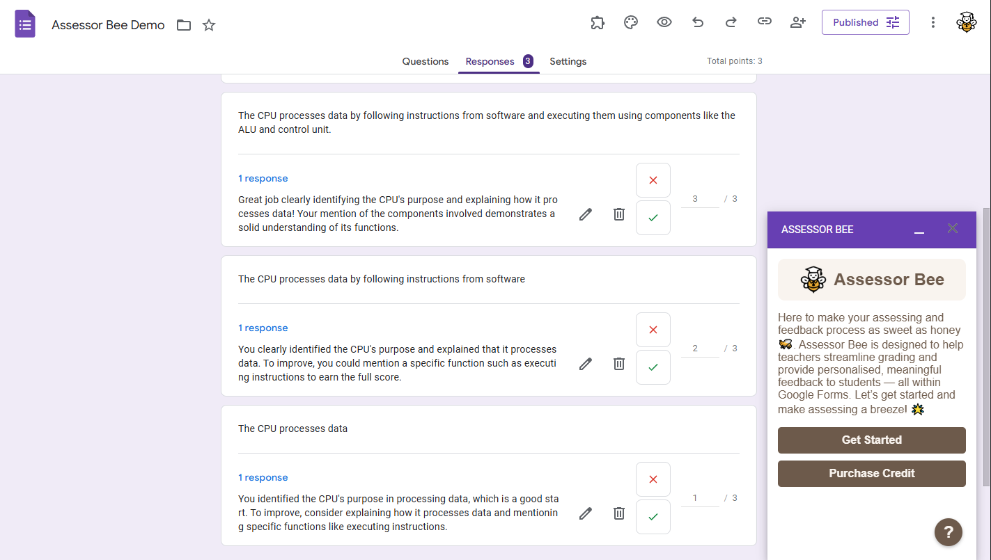 Google Forms Experience